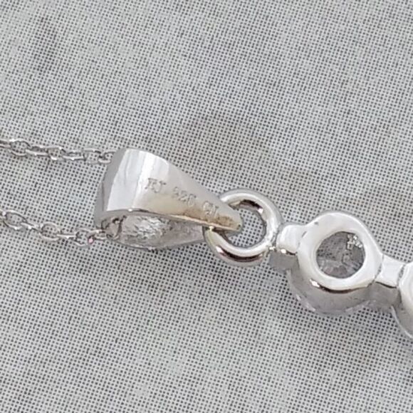 Simulated Diamond Cross Necklace CZ - Picture 6 of 7